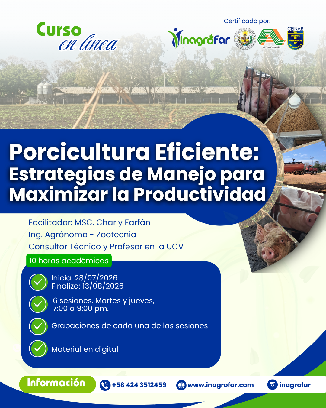 Curso manejo de cerdos y granjas porcinas